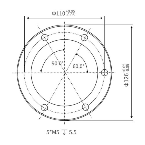 Robot base mounting (mm)